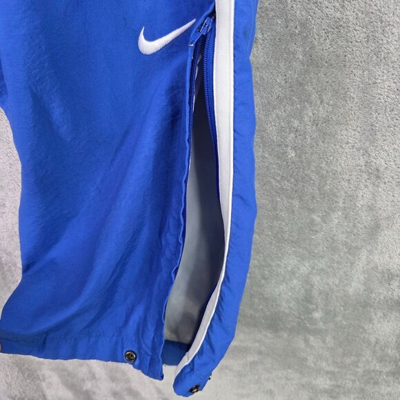 Mens Nike Team Blue Athletic Track Pants Windbreaker Zip Sides Drawstring Size M - Picture 2 of 10